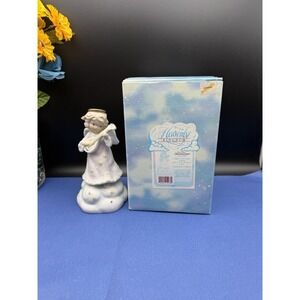 Enesco Heavenly Kingdom PorcelaIn Angel Music Box‎ Plays Joy to The World